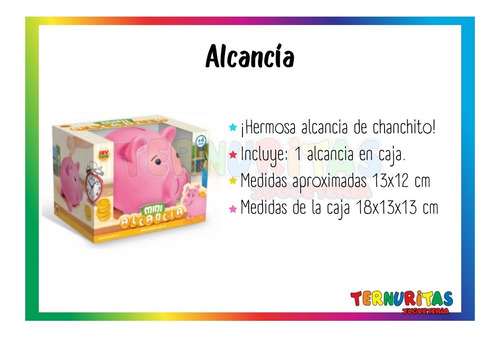 Imagen 2 de 6 de Alcancía Chanchito Chancho De Goma Infantil Ahorro Dinero Rg