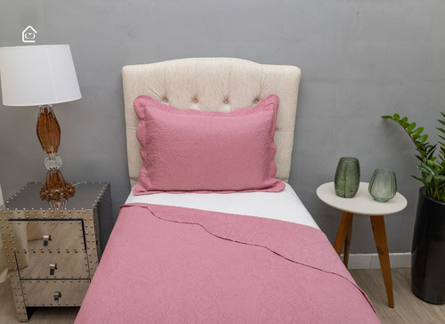 Cobre Leito Solteiro Colcha Infantil Microfibra 2 Peças Luxo Cor Cobre Leito Versalhes Rosa Kit Colcha Cama Box