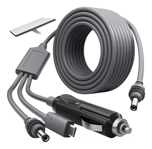 Kit Suporte Starlink Mini Com Ventosas Reforçadas + Cabo Veicular 3 Em 1 3m Usb-c 12v 24v Para Carro Caminhão Trailer Viagem Estável Motorhome Alta Fixação Cabo Starlink Gen4 Athenix