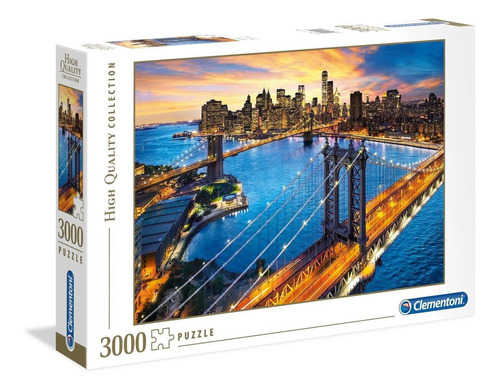New York Brooklyn Bridge Rompecabezas 3000 Pz Clementoni