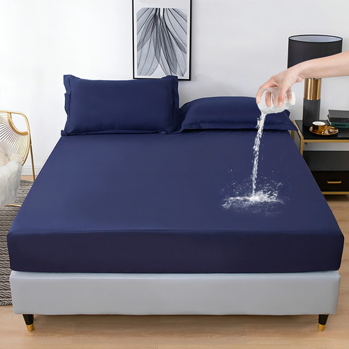 Novangua sábana bajera ajustable con bolsillo profundo suave e impermeable resistente al encogimiento y a la decoloración adecuada para dormitorios y hoteles matrimonial