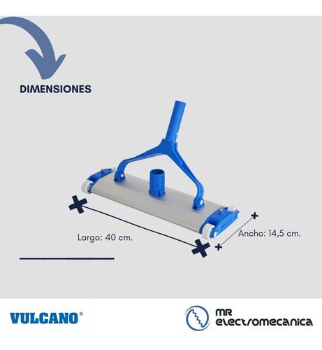 Imagen 4 de 10 de Limpiafondo Vulcano Profesional Aluminio Pileta Piscina