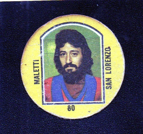 Campeones 1976, Figurita N° 80 Maletti San Lorenzo. Mira!!!