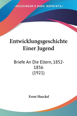 Libro Entwicklungsgeschichte Einer Jugend: Briefe An Die ...