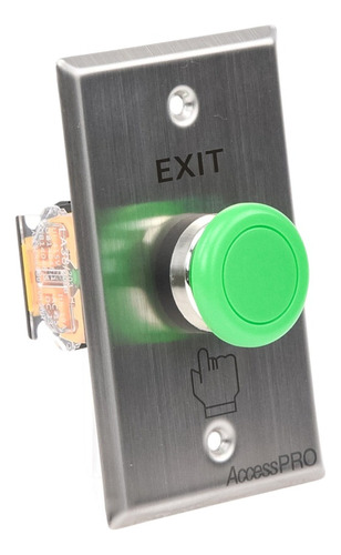 Accesspro, Botón Tipo Hongo Color Verde No, Nc, Com, Apbhvc