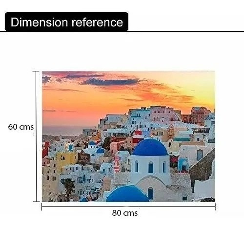 Imagen 3 de 5 de Puzzle 1500 Pzas Rompecabezas Cuadro Santorini Grecia Ed
