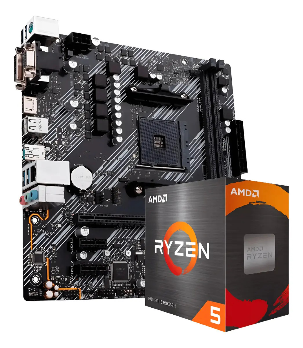 Kit Upgrade Amd Ryzen 5 5500 Placa Mãe B550m Ddr4