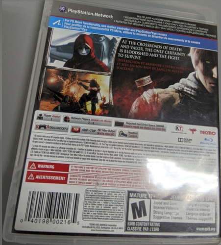 Ninja Gaiden 3 Ps3 Fisico (Usado)