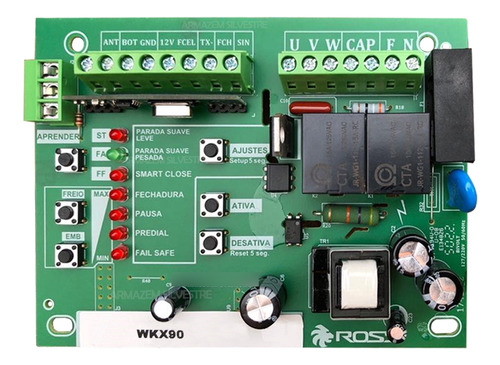 Central Placa De Comando Para Portão Eletrônico Rossi Kx30fs