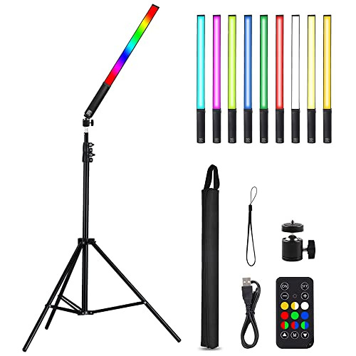 Rgb Led De Vídeo Luz, Wand Stick Photography Light 9 S9q8o