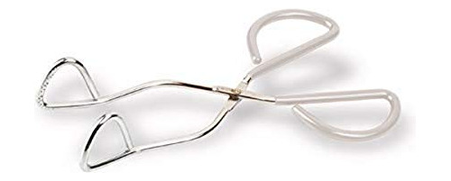 10  Angled Tongs, Silver With White Handle