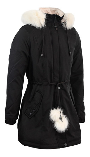 Imagen 3 de 9 de Campera Parka Importada Mujer Invierno Con Piel Yd 6365