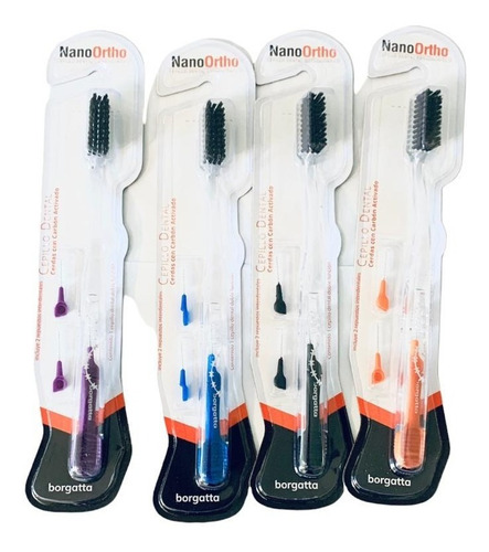 Paquete De 24 Cepillos De Ortodoncia Nano Ortho Borgatta