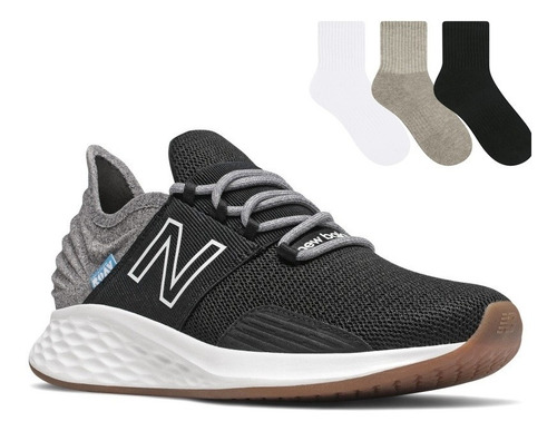 Tênis New Balance Fresh Foam Roav Preto+ Brinde Meia