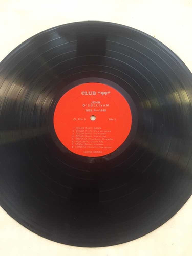 John O Sullivan Club 99 Disco Vinilo Lp Limited Edition (Usado)