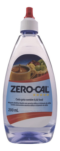 Adoçante Zero Cal líquido sem glúten 200 mL