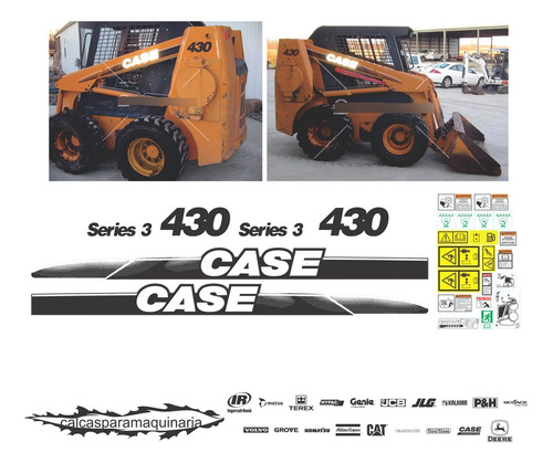 Juego De Calcas Para Case 430 S3 Minicarga