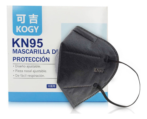 Mascarillas Kn95 Negras / 5 Capas / Ce - Fda Caja X 10un