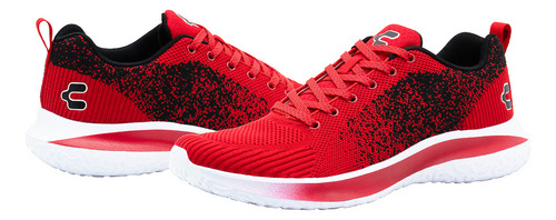 Tenis Charly® Walking Relax Para Hombre Color Rojo Textil