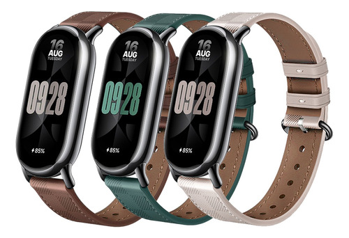 3 Correas Originales De Piel Para Xiaomi Mi Band 8