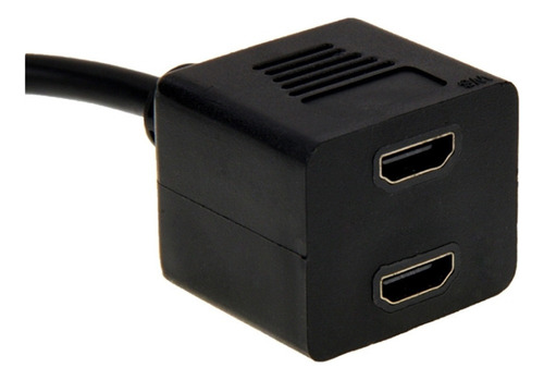 Divisor Dvi Negro De 24+1 Pines Macho A 2 X Hdmi Hembra C De