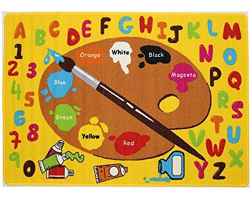 Mybecca Kids Rug Abc - Bloques De Alfombra De 3 Pies X 5 Pie