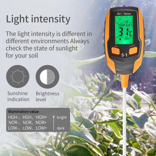 Medidor De Ph 4 En 1 Detector De Suelo