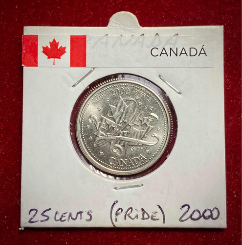 Moneda 25 Centavos Canadá 200 Km 384.2 Orgullo Elizabeth 2