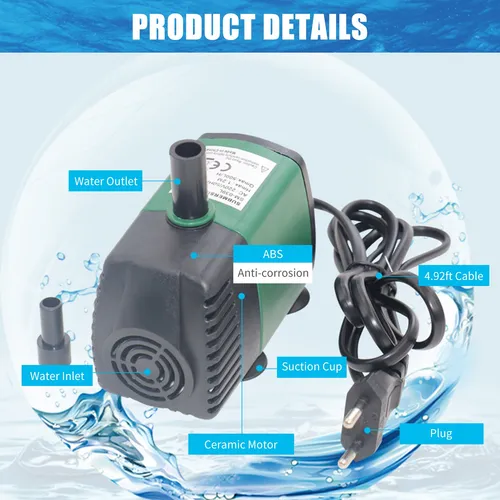 7w 600l/h Bomba De Agua Sumergible Mini Bomba Fuente