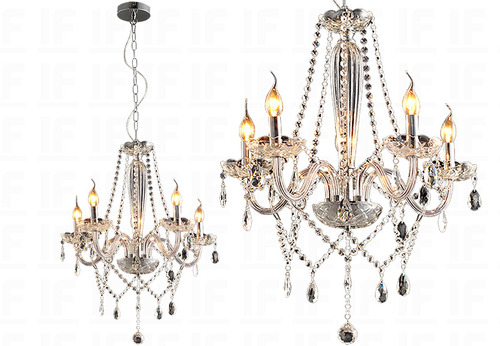 Lustre Candelabro Pendente Cristal Maria Tereza Luminaria