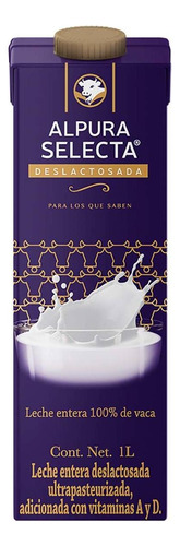 Leche Alpura Selecta deslactosada y ultrapasteurizada de 1L