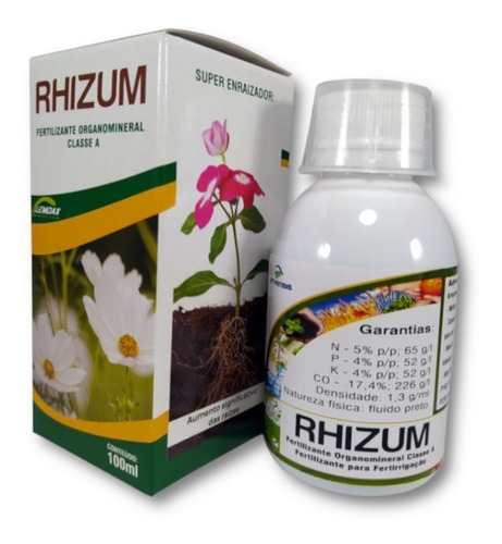 Rhizum Fertilizante Organomineral Enraizador 100 Ml