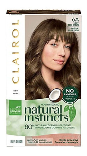 Clairol Natural Instincts Semipermanente, 6a Marrón Claro Fr