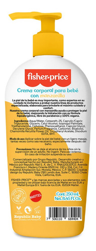 Fisher Price Crema Corporal Manzanilla