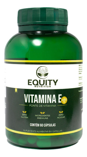 Vitamina E Acetato De Tocoferol 400mg 60cps Equity Nutrition