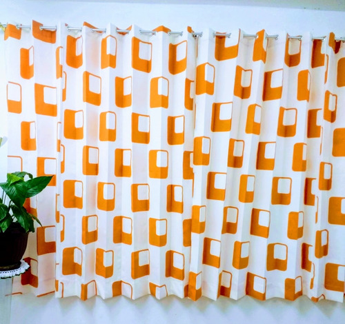 Cortina De Lujo De 2 Hojas, Estampada: Para Recamara/comedor