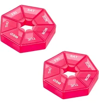 Comprar Organizador Semanal De Píldoras, 2 Paquetes De Pastillero...