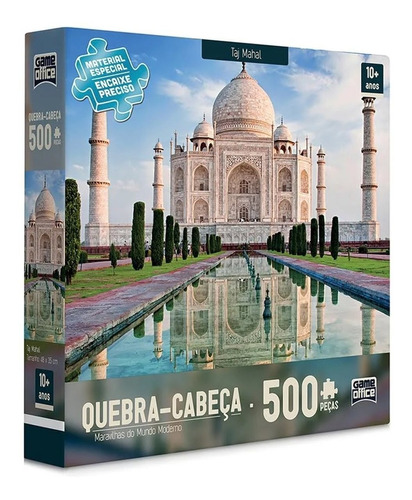 Quebra Cabeça - Taj Mahal 500 Peças Mundo Moderno  - Toyster