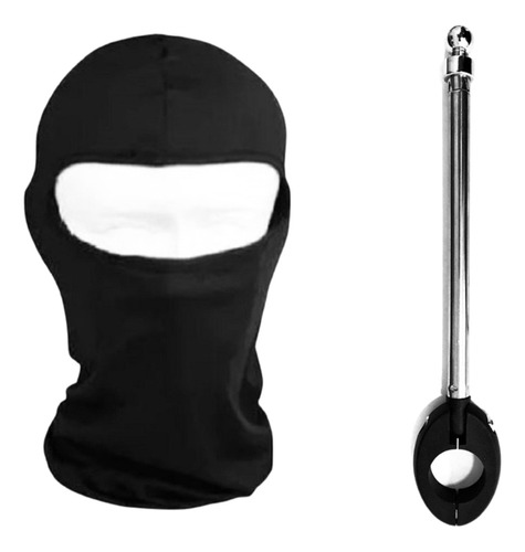 Touca Ninja + Antena Corta Pipa Moto Balaclava Anti Cerol