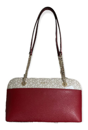 Bolso Para Dama Dkny Original Roja / Café Estampada