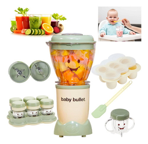 Procesador De Alimentos Bebe Licuadora Papillas Bebe 16 Piezes Baby Bullet