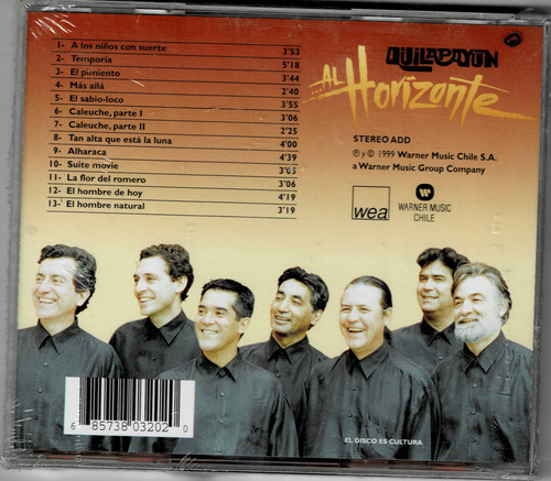Quilapayún: Al Horizonte Cd Nuevo