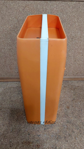 Vitrolinha Portátil Philips Antiga Funcionando Gf 113 Linda Laranja (Usado)
