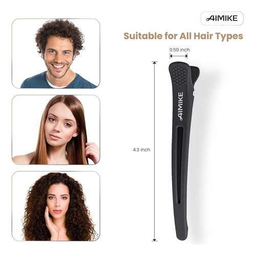 12 Pinzas De Pelo Profesionales Aimike Para Secciones De ...