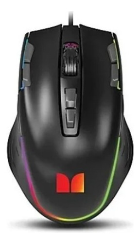 Mouse Monster Ghost Ergonomic Corded Pc Gaming Mouse, Black