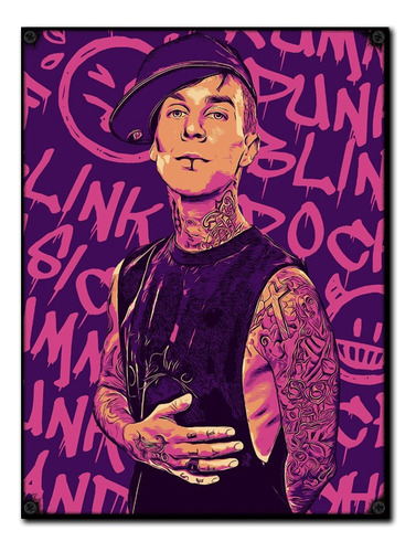 #1133 - Cuadro Decorativo Vintage - Travis Barker Punk Rock