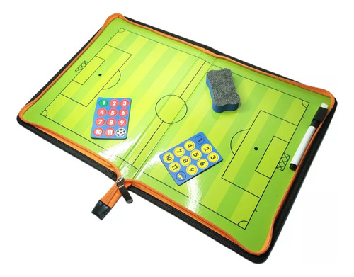 Pizarra Tactica + Silbato Fox 40 Kit Ideal Entrenador Futbol Negro