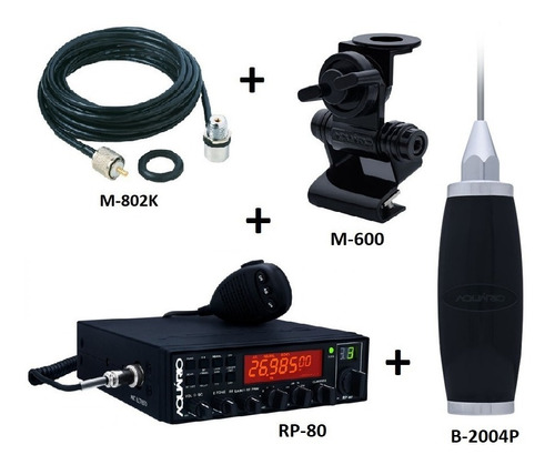 Radio Px Rp-80 + Cabo + Suporte Antena + Antena B-2004p Aquá