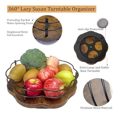 Organizador Giratorio De Madera De 11 Y 12 Lazy Susan De 2