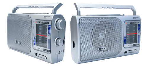 Radio Portatil Spica Sp7180 Am/fm Pilas Y Electrica Original